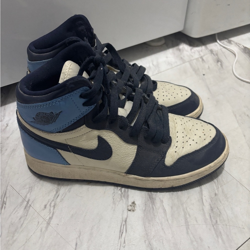 Travis Scott Blue and Cream Sneakers